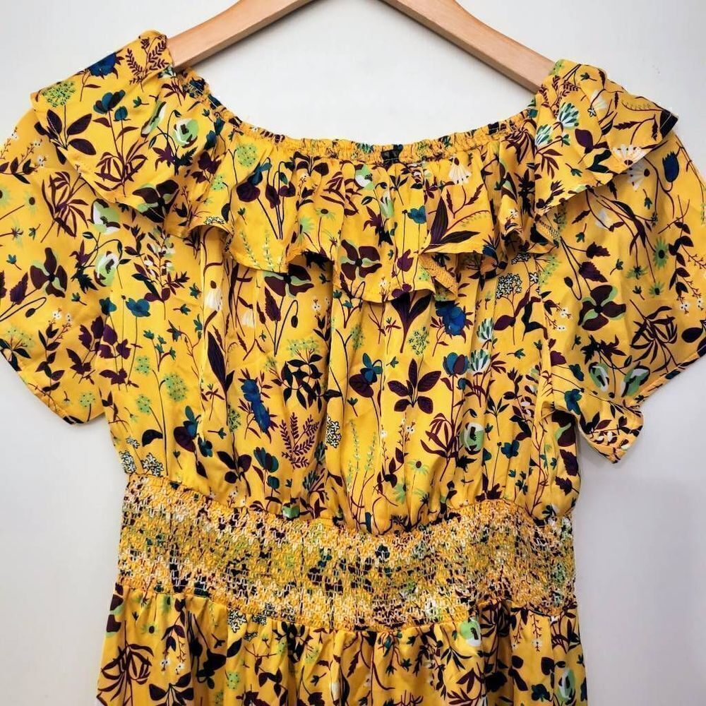 NWOT Lapis Anthropology Boho Cottagecore Flowy Feminine Floral Ruffle Sundress